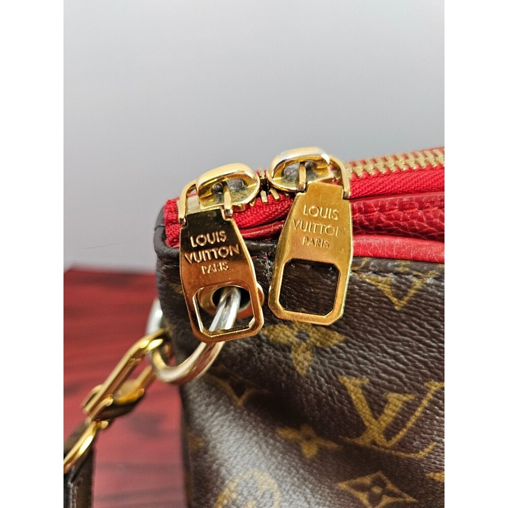 Louis Vuitton Pallas MM Monogram Red Interior Shoulder Bag Authentic - Picture 5 of 16